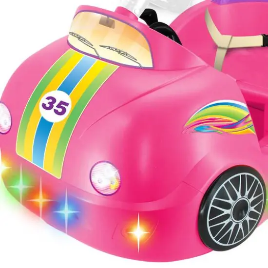 Kiddieland Pink Rainbow Powered Bumper Car {5}