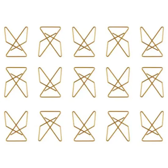 JAM Paper 1.5" Butterfly Clip Paper Clips, 15ct. Gold {4}