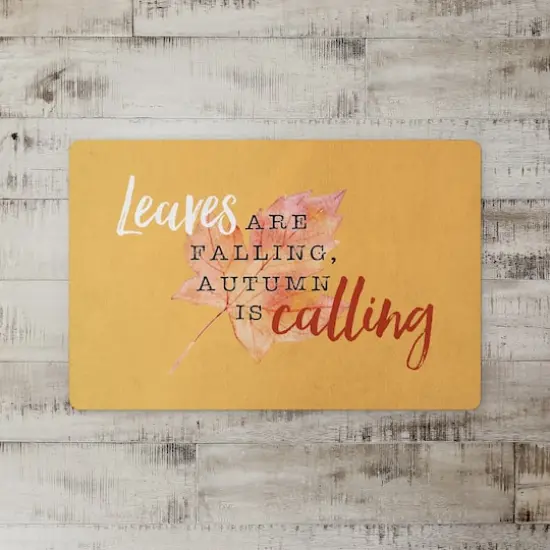 Leaves Falling Autumn Calling Floor Mat {3}