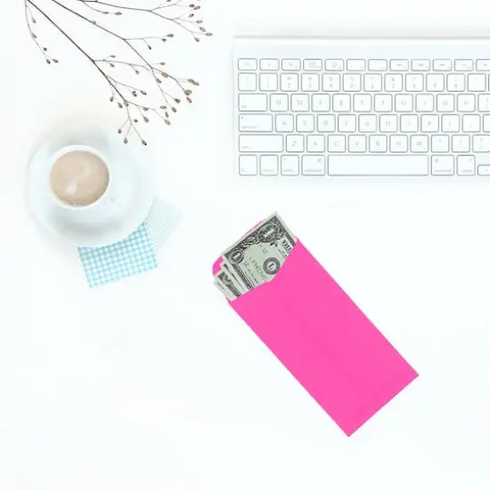 JAM Paper 3.5" x 6.5" Coin Business Envelopes, 50ct. Ultra Fuchsia {4}