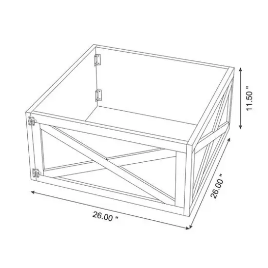 Glitzhome&reg; 26" Red Wooden Tree Collar {9}