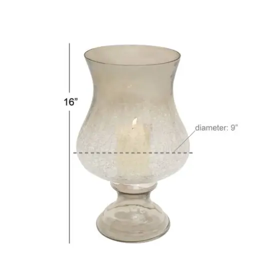 16" Clear Glass Traditional Candle Holder {6}