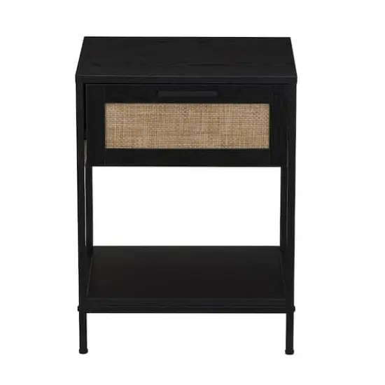 Household Essentials 23.5" Bungalow End Table Black {6}
