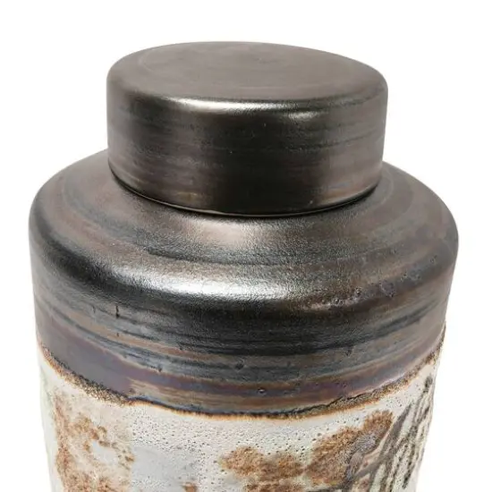 Hello Honey&reg; 13" Multicolor Reactive Glaze Decorative Stoneware Ginger Jar {13}