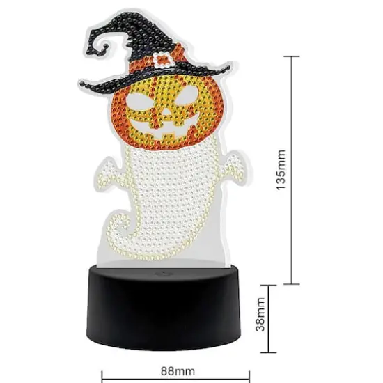 Sparkly Selections Ghost Pumpkin Lamp Diamond Art Kit {4}