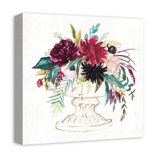 Jewel Toned Florals Canvas Wall Art {3}