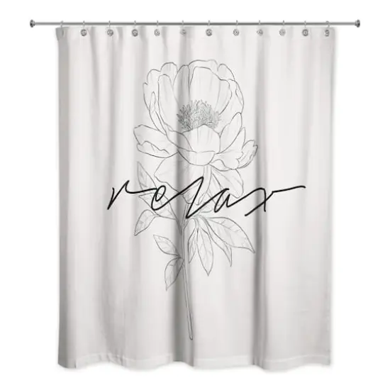 Relax Poppy 71" x 74" Shower Curtain {1}