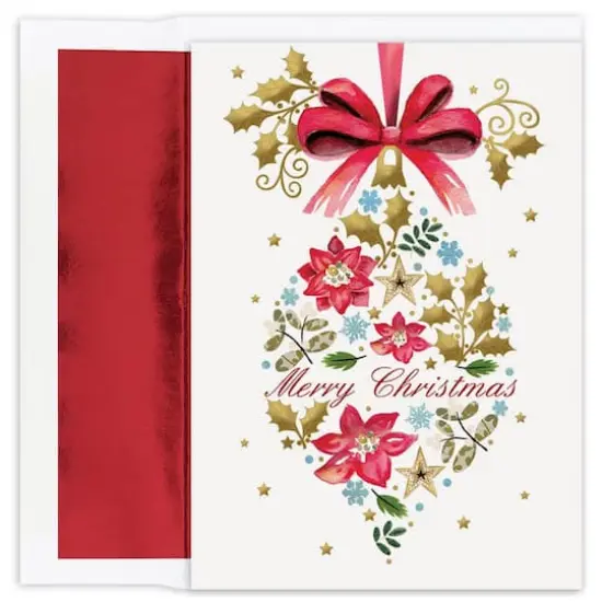 JAM Paper Vintage Ornament Christmas Cards & Envelopes Set {1}