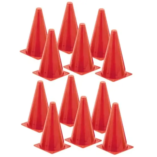 Champion Sports High Visibility Orange Safety Cone, 12ct. {1}