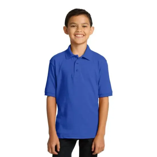 Port & Company&reg; Youth Core Blend Jersey Knit Polo Royal {4}