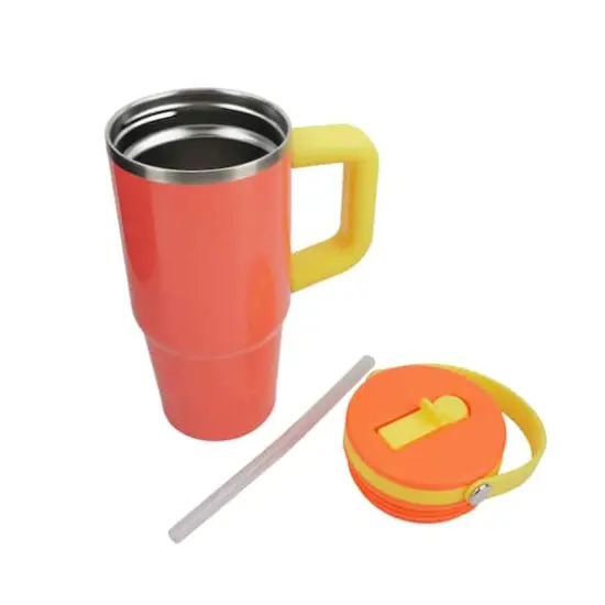 20oz. Two-Tone Stainless Steel Insulated Tumbler by Celebrate It™ Coral {3}