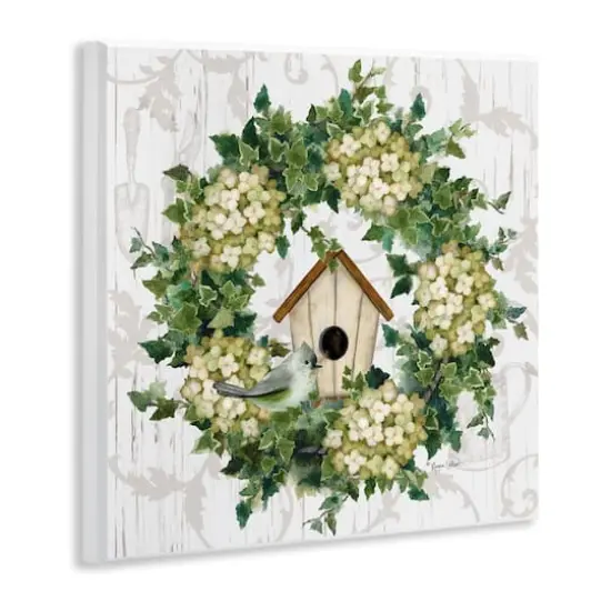 Stupell Industries Spring Birdhouse Wreath Wall Plaque Art {4}