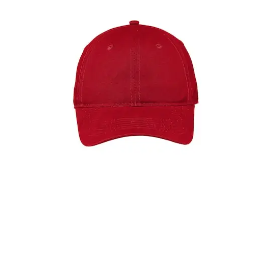 Port & Company&reg; Soft Brushed Canvas Cap Red {1}
