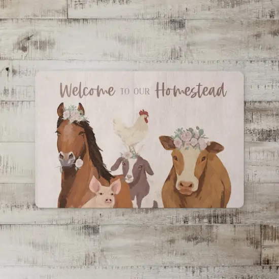 Welcome to Our Homestead 27" x 18" Floor Mat {3}