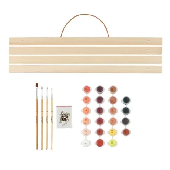 16" x 20" Jack-O'-Lanterns Paint-by-Number Kit with Wood Display Hanger by Artist's Loft&reg; {5}