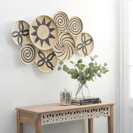 Tan & Black Iron Eclectic Wall Decoration {3}