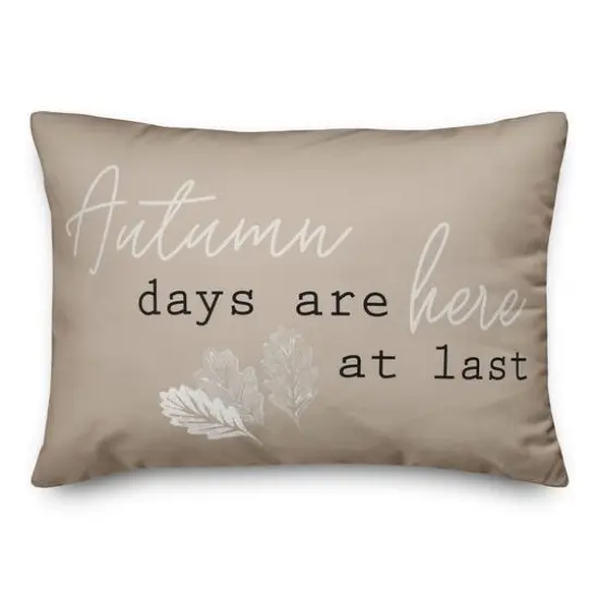 Brown Autumn Days At Last Throw Pillow {1}