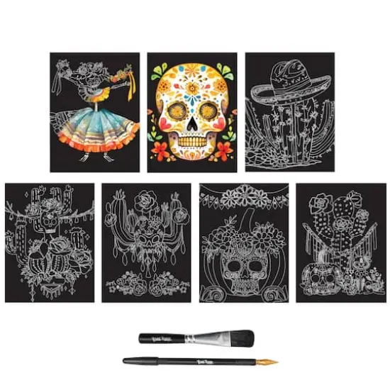 Brea Reese&trade; 6" x 8" Creepy Cacti Scratch Art Paper Pad {3}