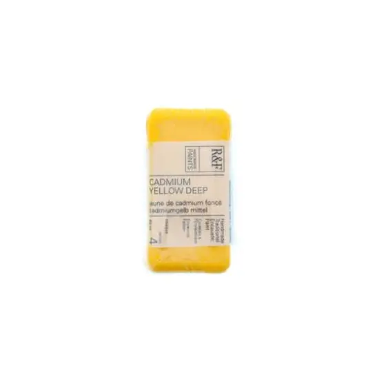 R&F&reg; Encaustic Paint Cake, 40mL Cadmium Yellow Deep {1}