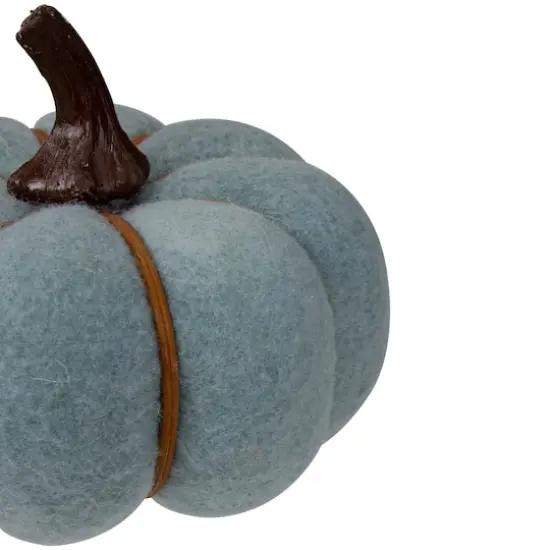 4" Blue & Brown Fall Harvest Tabletop Pumpkin {5}