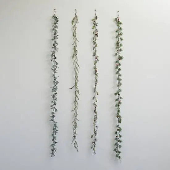 Hello Honey&reg; 6ft. Faux Pine Needle & Red Berries with Natural Pinecones Garland {4}