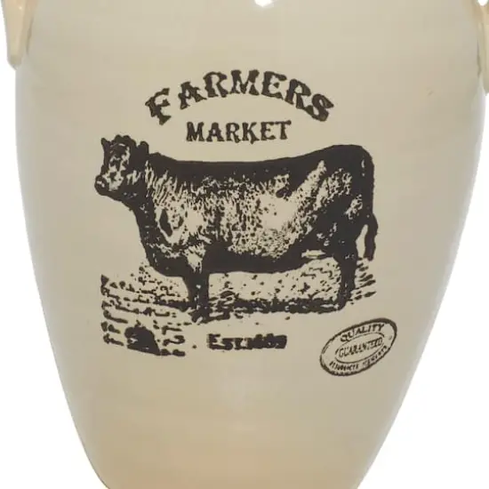 Set of 3 White Porcelain Farmhouse Vase, 8" x 10" {11}