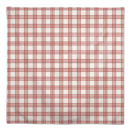 58" Painted Christmas Plaid Tablecloth {1}