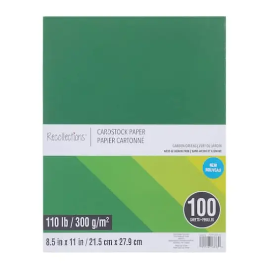 Garden Greens 8.5" x 11" Cardstock Paper by Recollections&trade;, 100 Sheets {1}