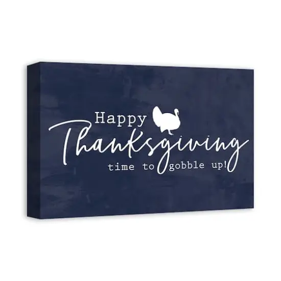Happy Thanksgiving Gobble Up Canvas Wall Art {3}