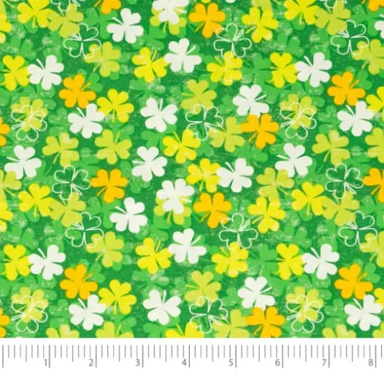 SINGER St. Patrick's Shamrock Cotton Fabric {1}