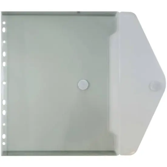 JAM Paper 8.625" x 11.5" Plastic Binder Envelope with Snap Closure, 12ct. {5}