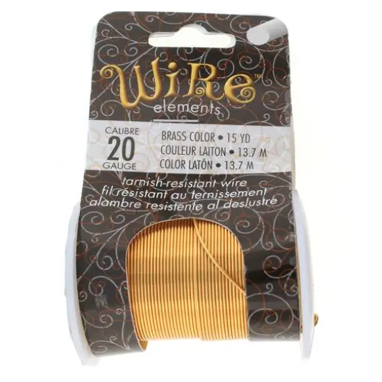 The Beadsmith&reg; Wire&trade; Elements 20 Gauge Tarnish-Resistant Wire Brass {1}