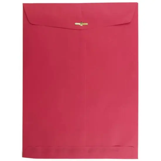 JAM Paper 9" x 12" Red Recycled Clasp Closure Envelopes {3}