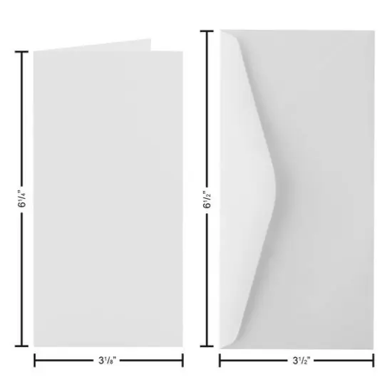 PA Paper&trade; Accents 3.125" x 6.5" Solar White Cards & Envelopes, 10ct {3}