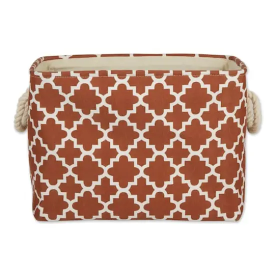 DII&reg; Small Rectangle Lattice Polyester Bin Cinnamon {5}