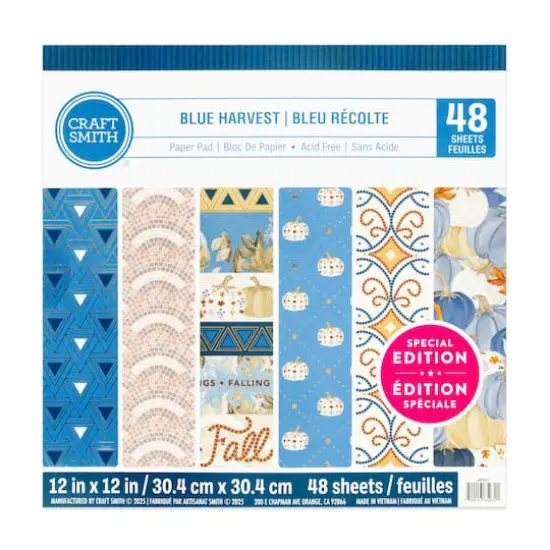 Craft Smith 12" x 12" Blue Harvest Paper Pad {1}