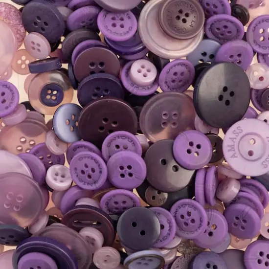 John Bead Nutton but Buttons Mixed Collection Dark Purple {3}