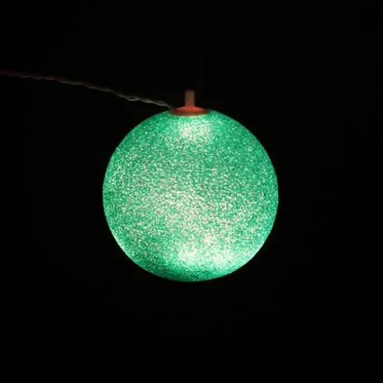7" Green Lighted Twinkling Christmas Hanging Decor {3}