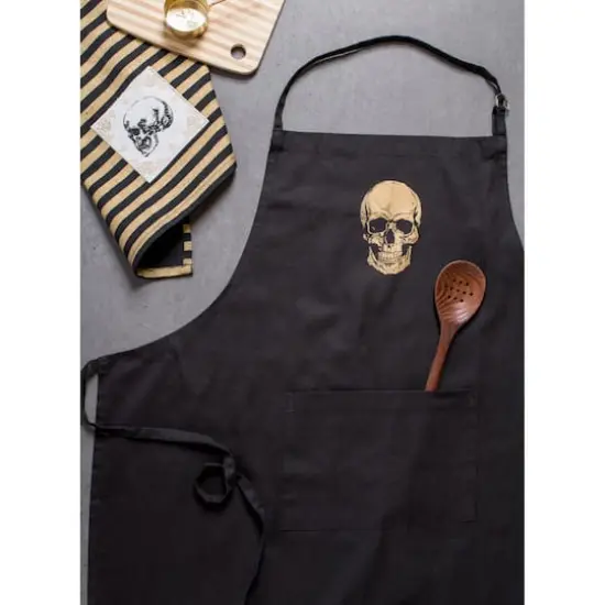 DII&reg; Gold Skull Chef Apron {4}