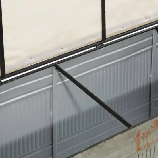 Grey Iron & Fabric Farmhouse Bench {9}