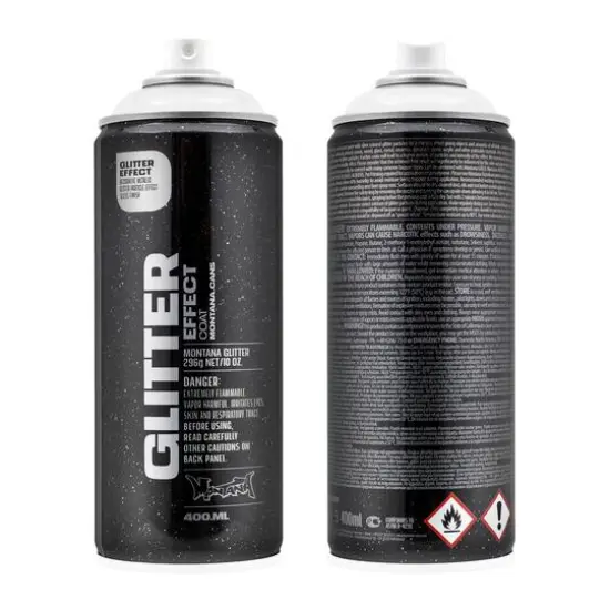 Montana&trade; Cans Glitter Effect Spray Paint, 400mL Silver {1}