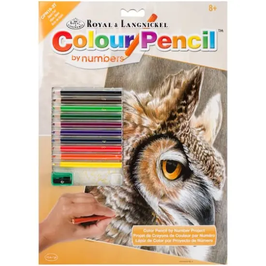 Royal & Langnickel® Sepia Owl Colour Pencil™ by Numbers Kit {1}