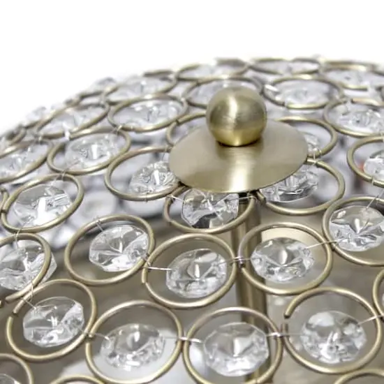 Lalia Home 13" Antique Brass Glam 2-Light Dome Flush Mount {7}