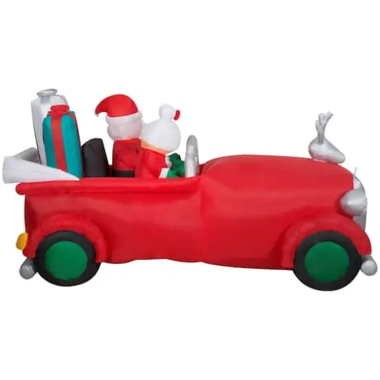 Airblown&reg; 7.5ft. Christmas Animated Inflatable Santa & Mrs. Claus in Red Car {4}