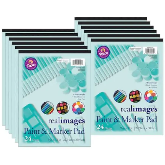 Pacon&reg; Real Images&trade; 9" x 12" Paint & Marker Pad, 12ct. {1}