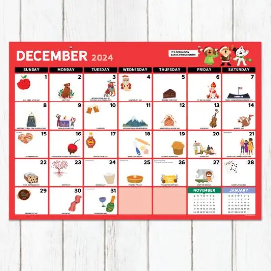 TF Publishing 2024-2025 Every Day's A Holiday Medium Desk Pad Calendar {5}