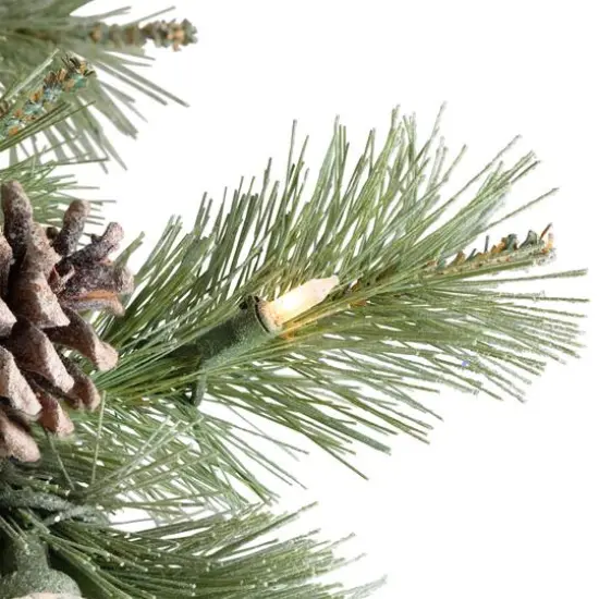 6.5ft. Pre-Lit Artificial Bottle Brush Christmas Tree, Warm White LED Lights {6}