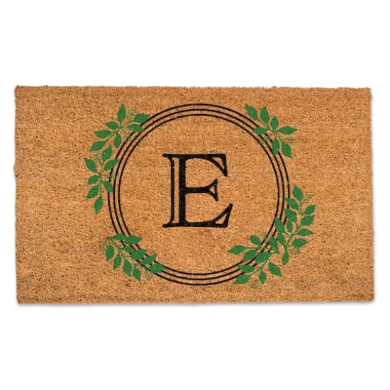 Laurel Circle Monogram Door Mat E {1}