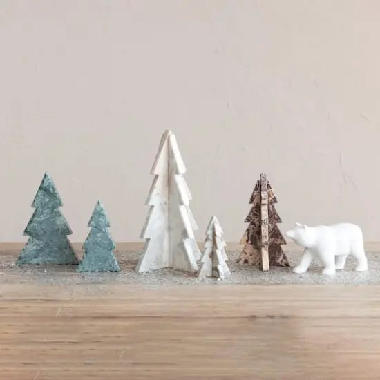 Hello Honey&reg; 8" Green Standing Marble Tree D&eacute;cor {5}