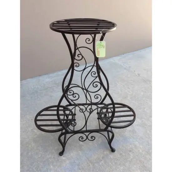 2.2ft. Hourglass Triple Plant Stand {4}